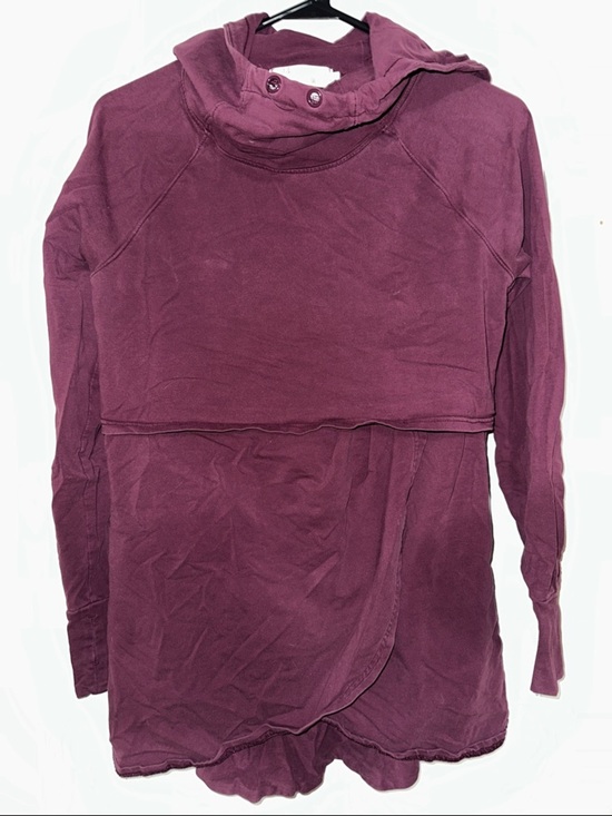 Latched Mama Tops - Latched Mama Plum Nursing Hoodie Sweater